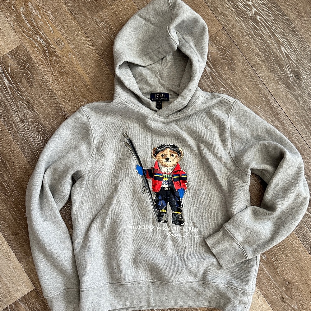 Polo Ralph Lauren Polo Bear Grey Hoodie Kids, Size L